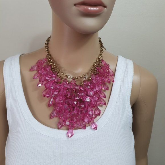 Cresent collar statement necklace gold plaited jewellery - Picture 2 of 3